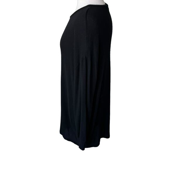 REFORMATION Dropped Shoulder Crewneck Long Sleeve Sweater Dress Medium Black - Picture 6 of 10